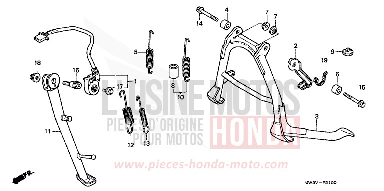 STAND for CB Seven Fifty CANDY GLORY RED-U (R101) from 1998